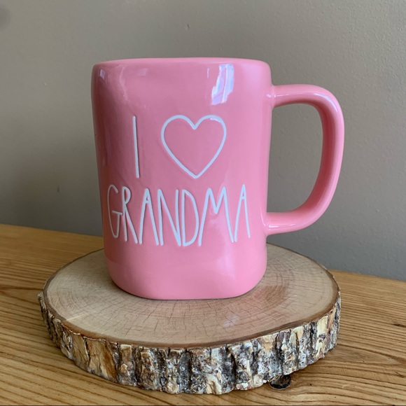 Rae Dunn - I LOVE GRANDMA - Pink Mug - Picture 1 of 7